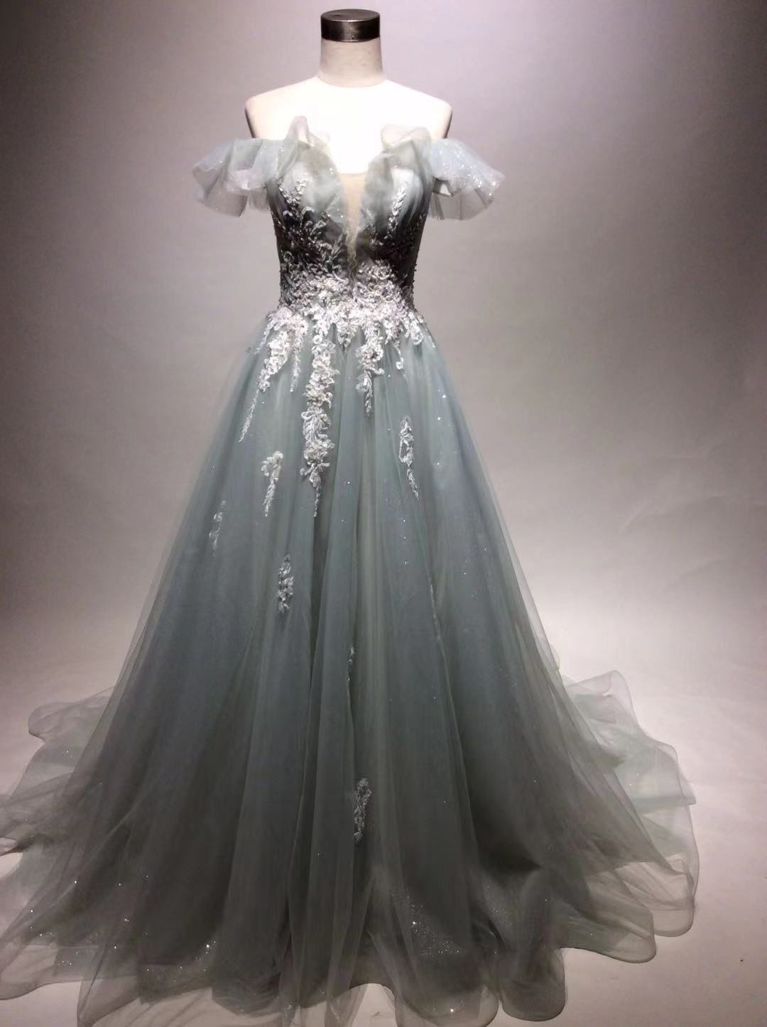 Style DOL27 - Off the shoulder formal evening gown