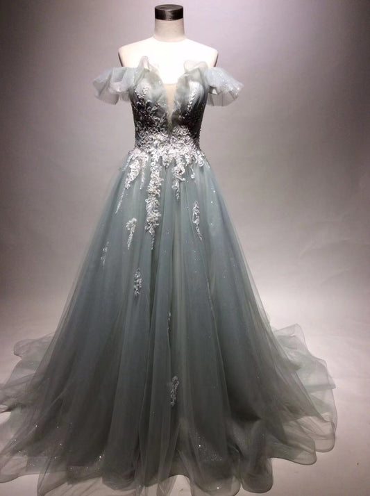 Style DOL27 - Off the shoulder formal evening gown